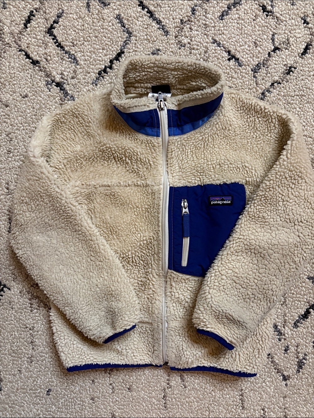 Patagonia Kids Cream Sherpa Jacket (5/6)